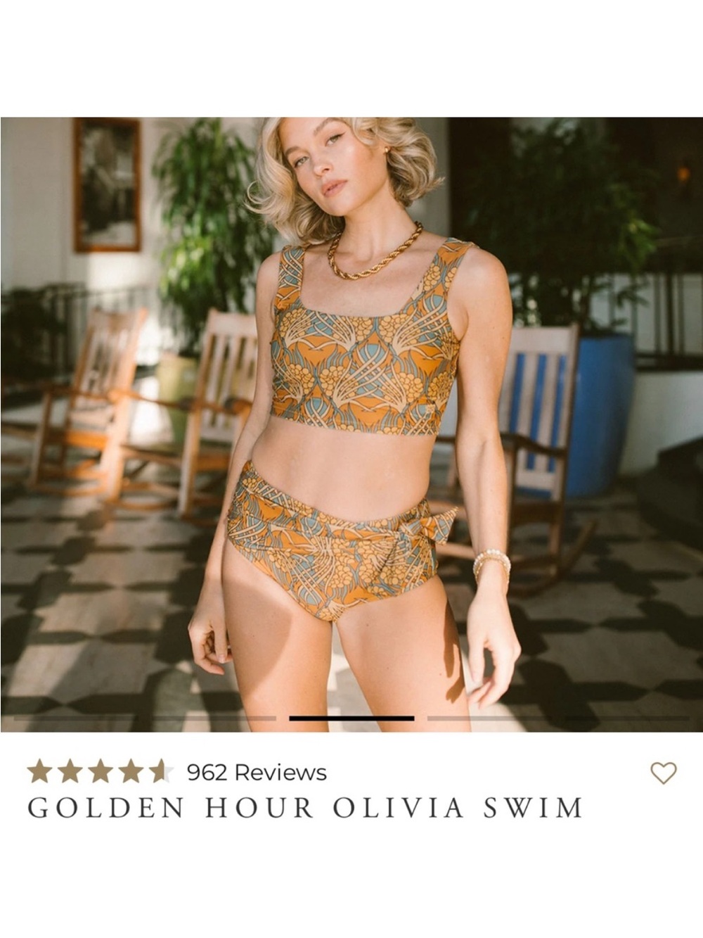 Golden Hour Floral Bikini Set - Mustard